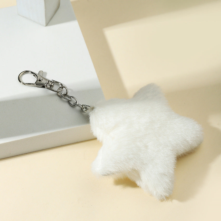 Wholesale Pentagram Plush Keychain